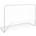 Poartă de fotbal cu plasă alb 182x61x122 cm oțel GartenMobel Dekor