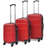 Set valize rigide, roșu, 3 buc., 45,5/55/66 cm GartenMobel Dekor