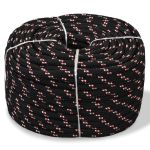 Frânghie marinărească din polipropilenă 8 mm 100 m, negru GartenMobel Dekor