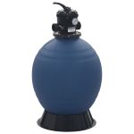 Filtru cu nisip pentru piscină supapă 6 poziții albastru 560 mm GartenMobel Dekor