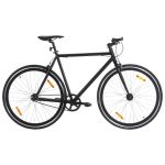 Bicicletă cu angrenaj fix, negru, 700c, 55 cm GartenMobel Dekor