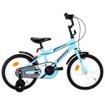 Bicicletă pentru copii, negru și albastru, 16 inci GartenMobel Dekor