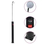 Duș solar de grădină, negru, 215 cm, 8 L GartenMobel Dekor