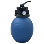 Filtru cu nisip pentru piscină supapă 4 poziții albastru 300 mm GartenMobel Dekor
