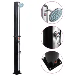 Duș solar de exterior cu cap de duș și robinet, 40 L GartenMobel Dekor