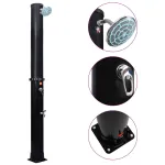 Duș solar de exterior cu cap de duș și robinet, 40 L GartenMobel Dekor