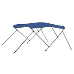 Parasolar barcă Bimini cu 3 arcuri, albastru, 183x140x137 cm GartenMobel Dekor