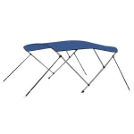 Parasolar barcă Bimini cu 3 arcuri, albastru, 183x196x137 cm GartenMobel Dekor