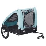 Remorcă bicicletă pentru animale de companie, albastru & negru GartenMobel Dekor
