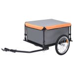 Remorcă pentru bicicletă, gri și portocaliu, 65 kg GartenMobel Dekor