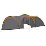 Cort camping tip iglu, 8 pers., gri/portocaliu, 650x240x190 cm GartenMobel Dekor