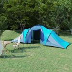 Cort camping, 6 persoane, albastru și bleu GartenMobel Dekor