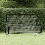 Poartă de fotbal de ricoșeu 2-în-1, 202x104x120 cm, oțel GartenMobel Dekor