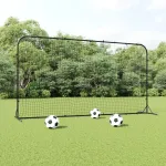 Plasă de ricoșeu fotbal, negru, 366x90x183 cm, HDPE GartenMobel Dekor