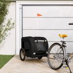 Remorcă bicicletă animale companie, negru, textil oxford/fier GartenMobel Dekor