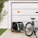 Remorcă bicicletă animale companie gri/negru textil oxford/fier GartenMobel Dekor