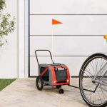 Remorcă bicicletă animale companie portocaliu/negru oxford/fier GartenMobel Dekor