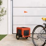 Remorcă bicicletă animale companie portocaliu/negru oxford/fier GartenMobel Dekor