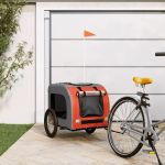 Remorcă bicicletă de animale, portocaliu/gri textil oxford/fier GartenMobel Dekor