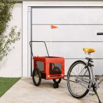 Remorcă bicicletă animale companie portocaliu/negru oxford/fier GartenMobel Dekor