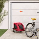 Remorcă de bicicletă animale companie, roșu, textil oxford/fier GartenMobel Dekor