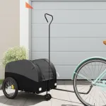 Remorcă pentru biciclete, negru, 30 kg, fier GartenMobel Dekor