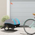Remorcă pentru biciclete, negru și albastru, 30 kg, fier GartenMobel Dekor