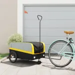 Remorcă pentru biciclete, negru și galben, 45 kg, fier GartenMobel Dekor