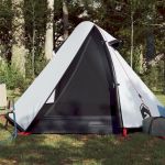 Cort camping, 2 persoane, alb, țesătură opacă, impermeabil GartenMobel Dekor