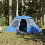 Cort de camping, 6 persoane, albastru, 344x282x192 cm GartenMobel Dekor