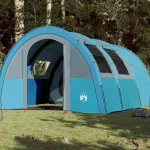 Cort camping, 4 persoane, albastru, țesătură opacă, impermeabil GartenMobel Dekor