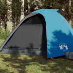 Cort camping 4 pers., albastru, impermeabil, configurare rapidă GartenMobel Dekor