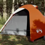 Cort de camping 2 pers., gri/oranj, impermeabil, setare rapidă GartenMobel Dekor