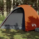 Cort de camping 4 pers., gri/oranj, impermeabil, setare rapidă GartenMobel Dekor