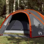 Cort de camping 4 pers., gri/oranj, impermeabil, setare rapidă GartenMobel Dekor