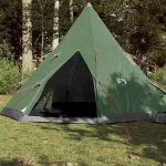 Cort de camping 4 pers. verde, impermeabil, configurare rapidă GartenMobel Dekor