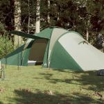 Cort de camping 6 persoane, verde, 576x238x193 cm, tafta 185T GartenMobel Dekor