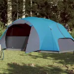 Cort camping, 8 persoane, albastru, țesătură opacă, impermeabil GartenMobel Dekor