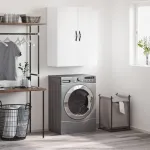 Dulap montat pe perete, alb, 69,5x34x90 cm, lemn prelucrat GartenMobel Dekor