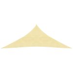 Pânză parasolar din HDPE triunghiulară, 5 x 5 x 5 m, bej GartenMobel Dekor