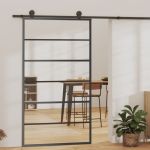Ușă glisantă cu set feronerie, 102x205 cm, sticlă ESG/aluminiu GartenMobel Dekor