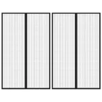Perdea de ușă anti-insecte cu magnet, 2 buc., negru, 220x130 cm GartenMobel Dekor