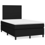 Pat box spring cu saltea, negru, 120x190 cm, catifea GartenMobel Dekor