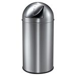 Coș de gunoi cu împingere, argintiu mat, 40 L GartenMobel Dekor