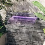 Deversor de cascadă cu LED-uri RGB, acrilic, 108 cm GartenMobel Dekor