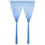 Perdea macrame, albastru, 140 x 240 cm, bumbac GartenMobel Dekor