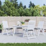 Perne de scaun, 4 buc., gri, 50x50x7 cm, textil oxford GartenMobel Dekor