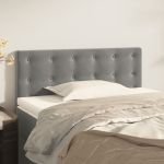 Tăblie de pat, gri deschis, 100x5x78/88 cm, catifea GartenMobel Dekor