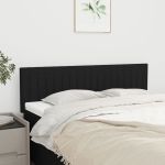 Tăblii de pat, 2 buc., negru, 72x5x78/88 cm, textil GartenMobel Dekor