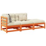 Set mobilier de grădină cu perne, 3 piese, lemn masiv de pin GartenMobel Dekor